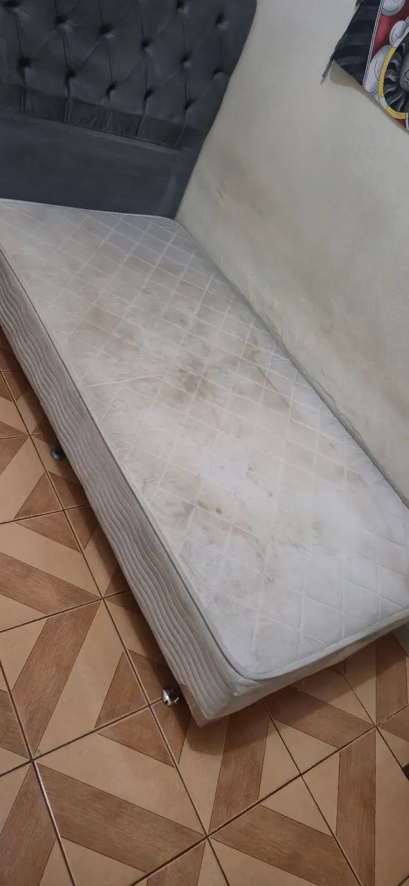 URGENTE! CAMA BOX + CABECEIRA ESTOFADA - Foto 4