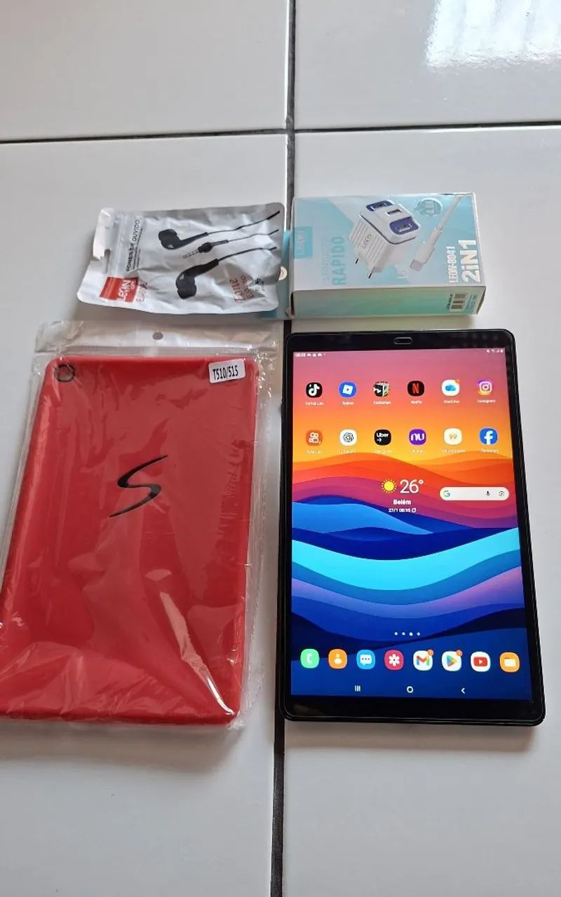 Tablet Tab A Samsung 10 Polegadas Chip 4G faz Ligacao 32Gbs Com acessorios (Aceito cartao) - Foto 4