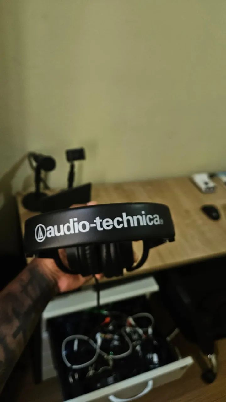 Fone áudio technica