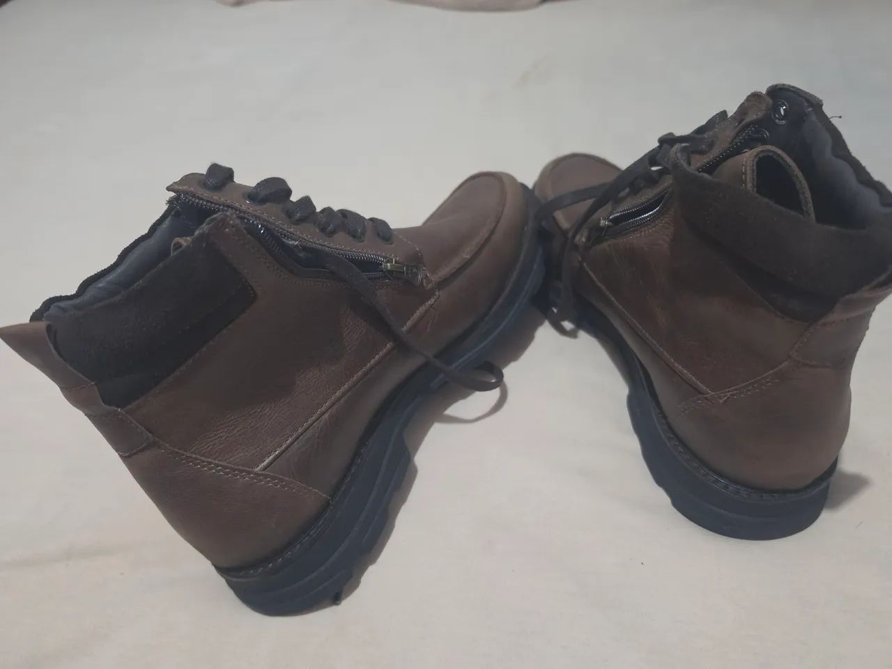 Bota de couro marrom Milano - Foto 3