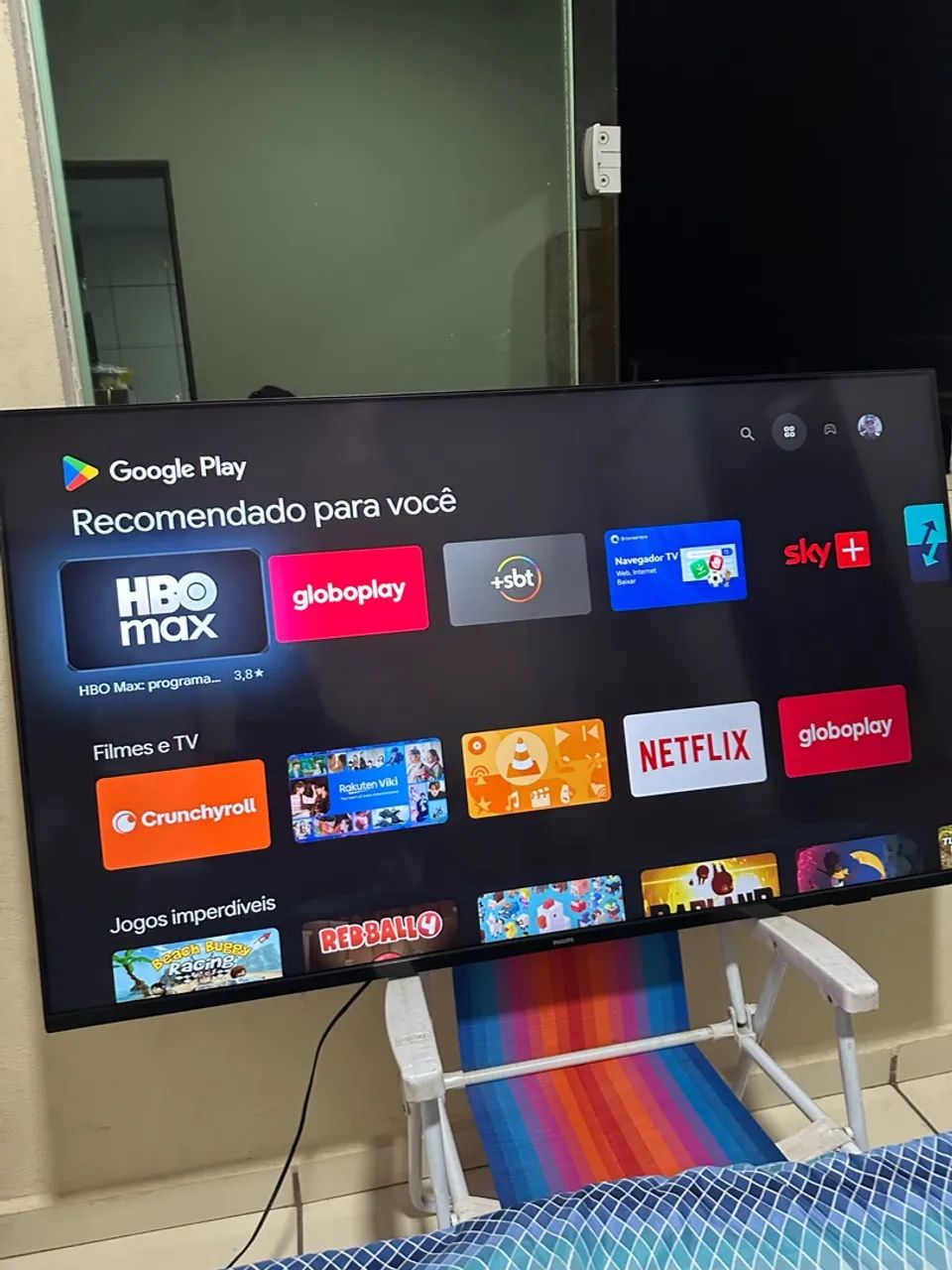 Smartv 55 4 k semi nova Android Philips  - Foto 4