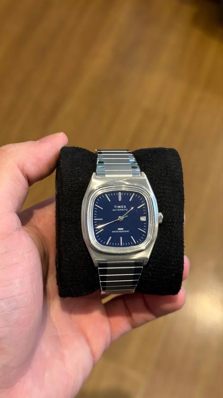 Relógio Automático Timex 1983 E-Line Reissue Azul