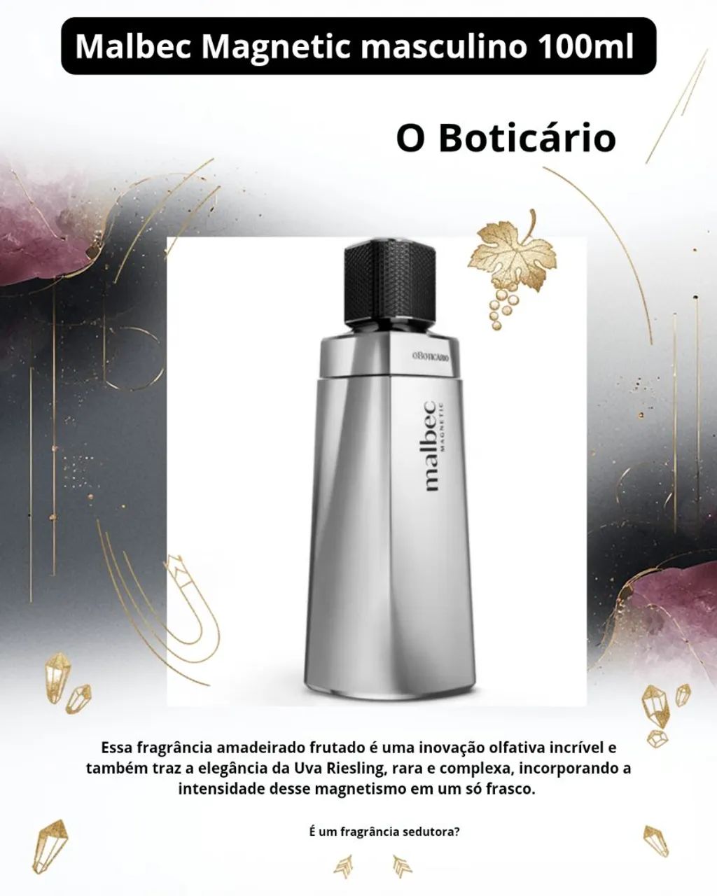 Malbec Magnetic masculino 100ml - OBoticario 