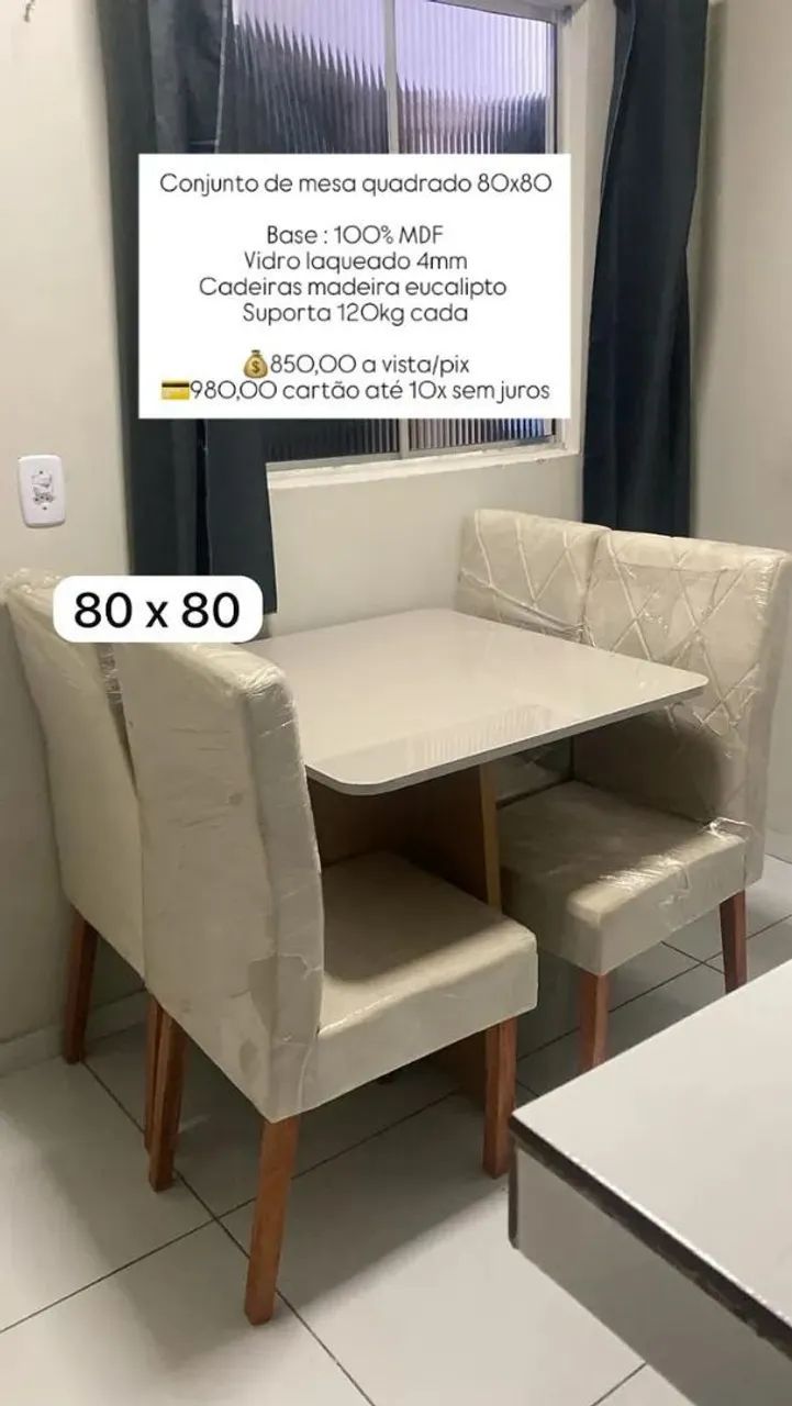 MESA 4 LUGARES QUADRADA  - Foto 5