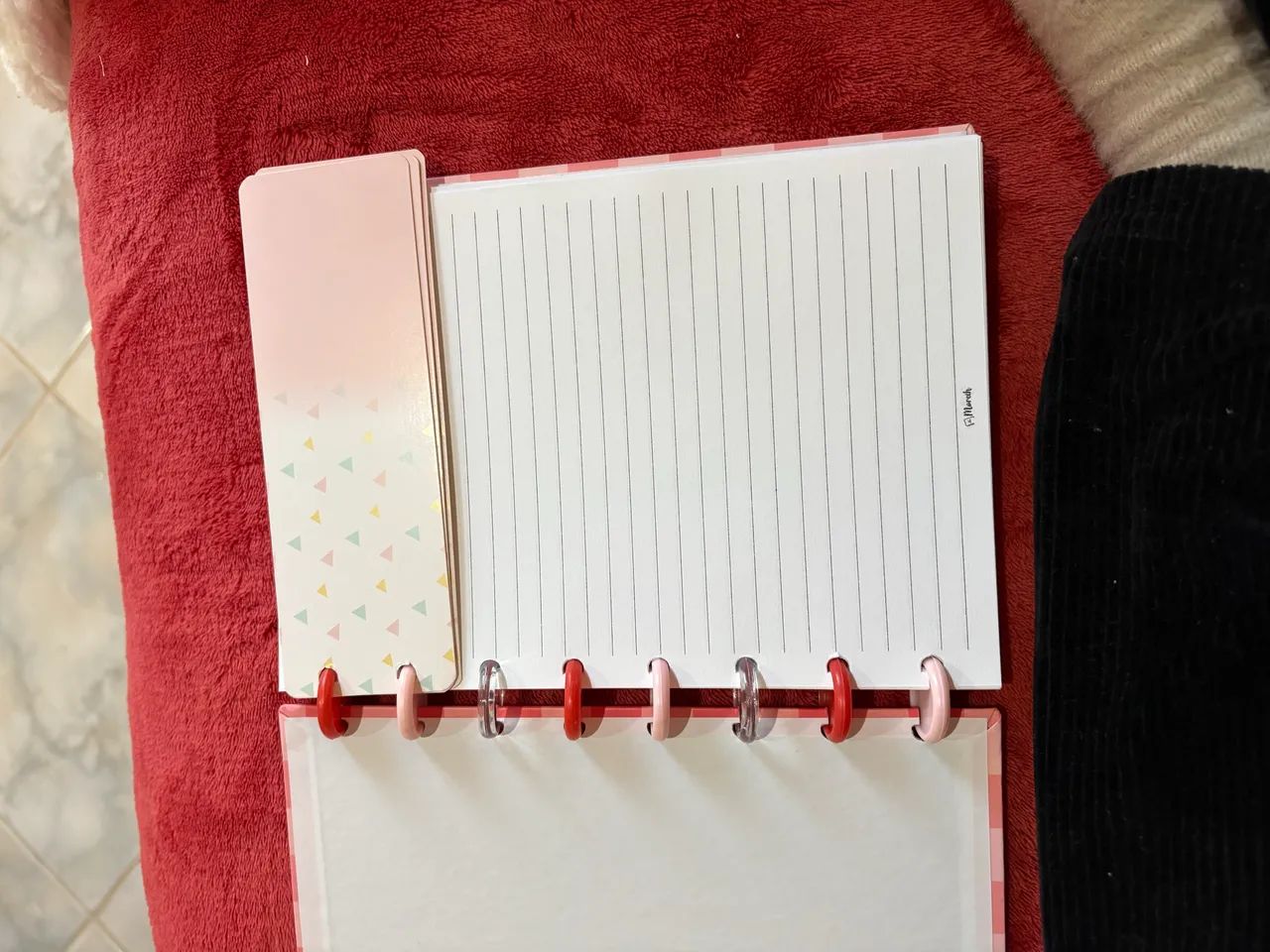 Mini fichário capa dura 