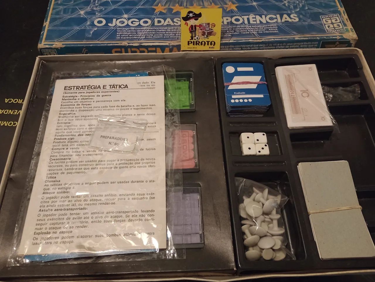 Jogo Tabuleiro Supremacia Grow anos 80 Completo  - Foto 3