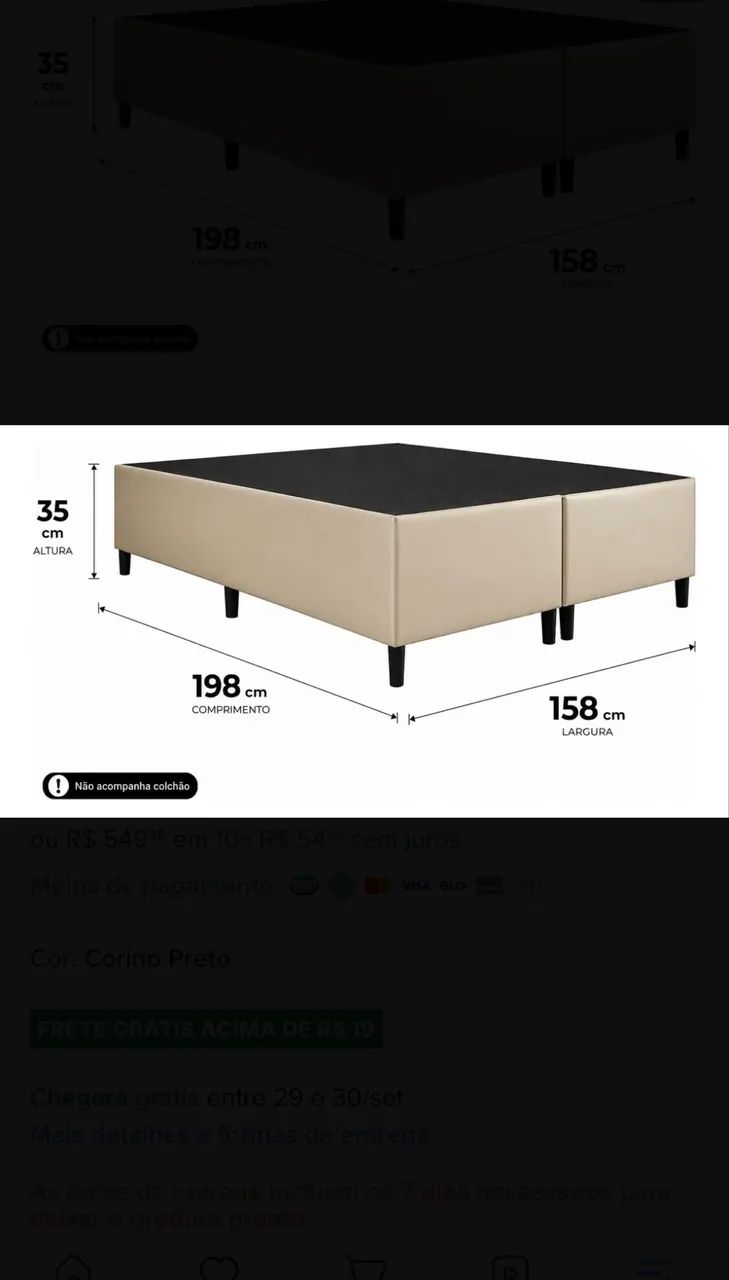 Cama Queen 198x 158 - Foto 3