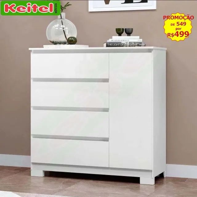 Cômoda Sapateira Vegas Cor Branco