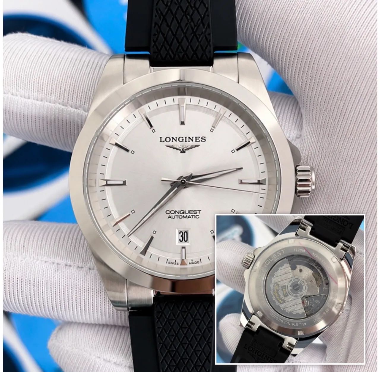 RELÓGIO LONGINES CONQUEST FUNDO BRANCO