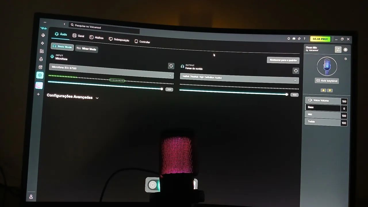 Microfone touch + apoio + condensador custo benefício boa qualidade - Foto 4