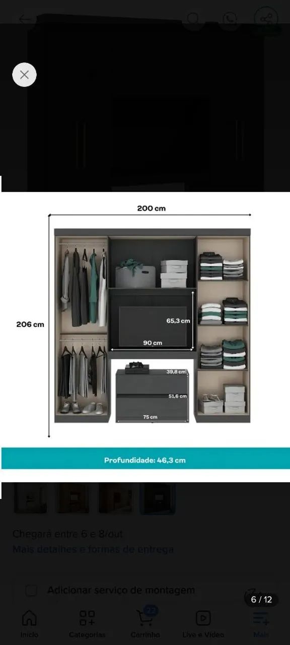 Guarda roupa lindíssimo 850$  - Foto 4
