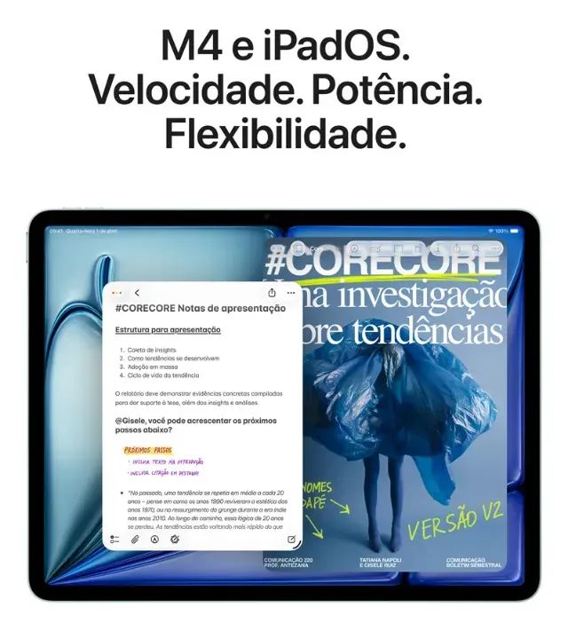 iPad Air M4 de 13 polegadas WiFi + Cellular 128 GB - Azul com NF e Garantia 1 ano - Foto 2