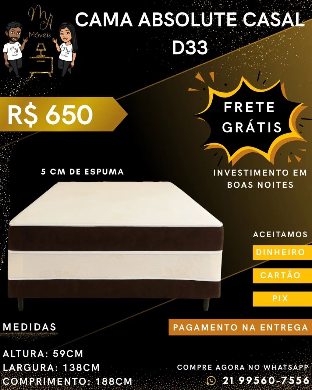 Cama box casal Absolut 