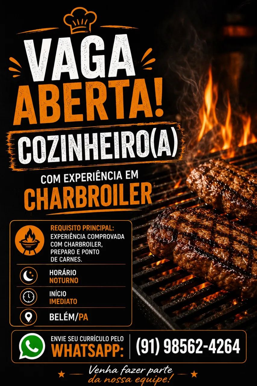 Vaga de cozinheiro 