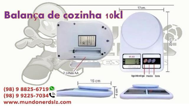Balança Digital Precisão 1g A 10 Kg Cozinha Dieta Fitness em são luis ma - Foto 2
