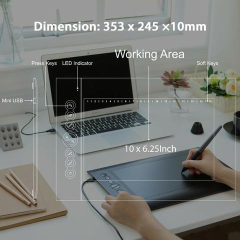 Huion H610 Pro V2 - Tablet Gráfico Profissional - Foto 3