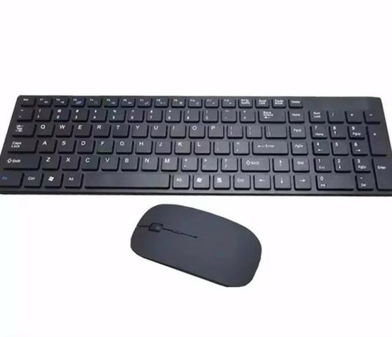 Combo teclado e mouse sem fio slim - Foto 4