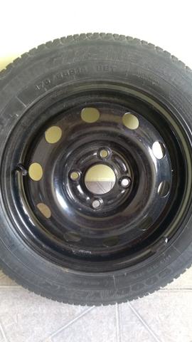 100$ roda linha Ford pneu 175/65/14 meia vida - Foto 2