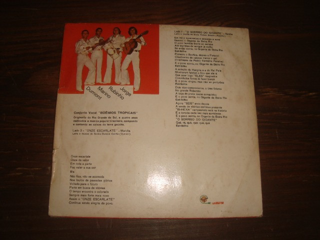 Internacional, Futebol, 1969 - 1974, Compacto disco vinil Inter, O Sorriso do Gigante - Foto 3
