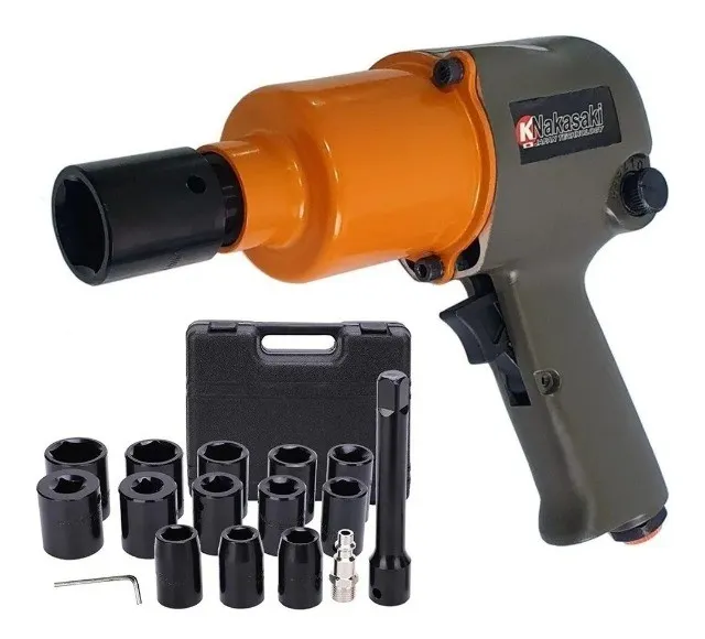 Chave Impacto Pneumática 1/2 Parafusadeira Industrial 17pçss