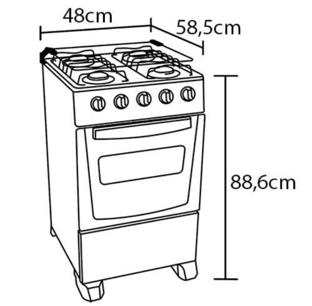 Fogão 4B Mônaco Plus com Mesa de Inox Preto/Branco - Fazemos Entrega - Promoção - Foto 2