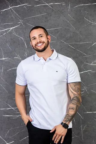 Polo Masculina Algodão  - Foto 2