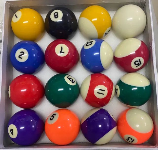 Jogo De Bolas De Sinuca Faixadas De 50mm Billiard