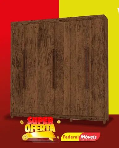 Guarda Roupa Casal 6 Portas 2 Gavetas Super Lindo Fazemos Entrega 