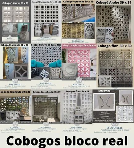 Cobogós vários modelos e medidas 