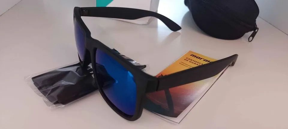 Óculos De Sol Mormaii San Francisco Preto Brilho Lente azul