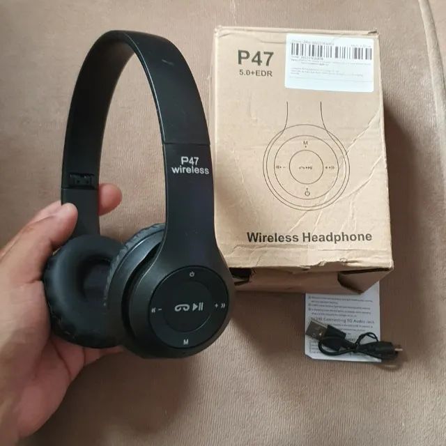 Fone Bluetooth P47 entrada para cartão