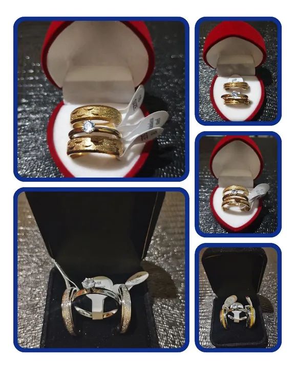 Lindos Trios Alianças Diversos Modelos Disponíveis.