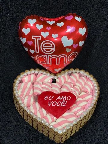 Dia dos namorados Cesta marshmallow