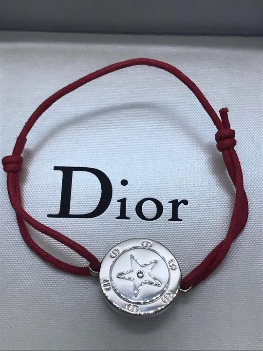 Dior pulseira logo prateado 