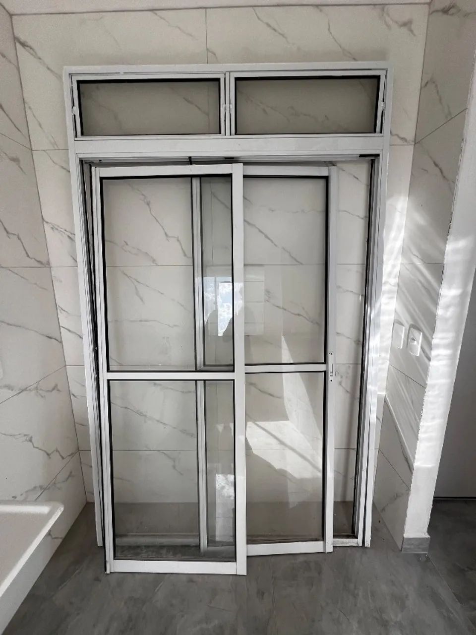 Porta Sacada 2 folhas - Branco