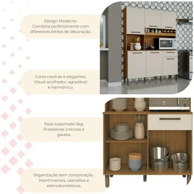 ?Cozinha Mais Prática: Armário 100% MDF com Design Compacto em Super Oferta!? - Foto 3
