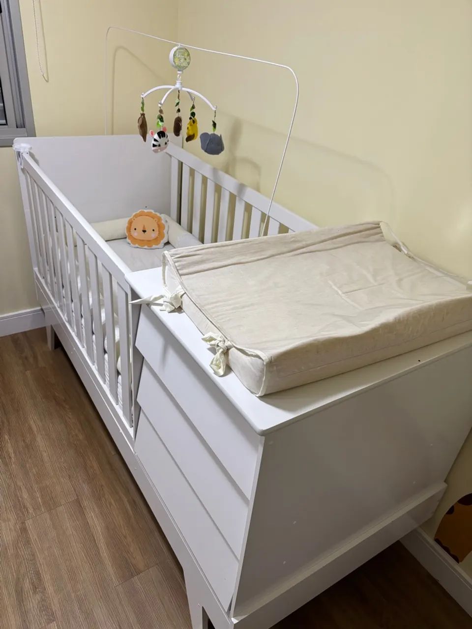 Berço com Cômoda Integrada - Branco - Foto 2