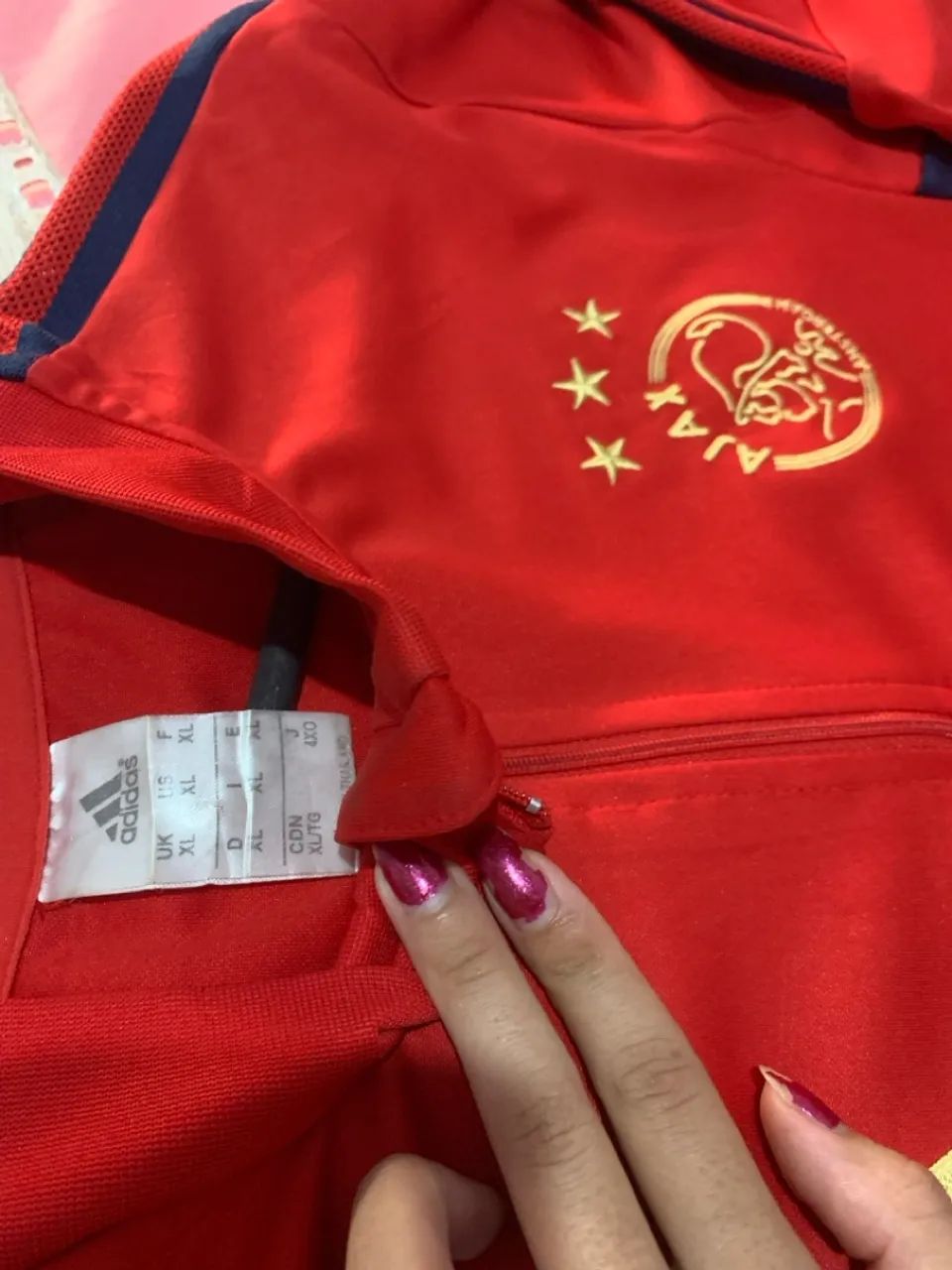 Casaco Adidas Ajax - Vermelho - Tamanho XL