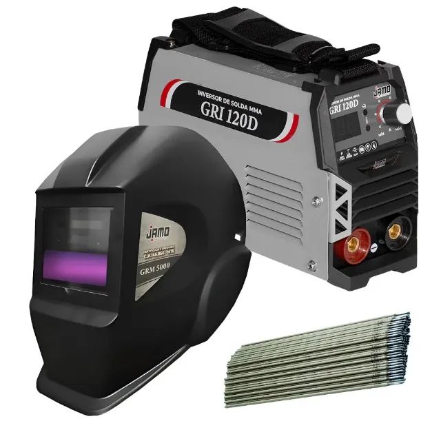 Kit Serralheiro Prof Máscara de Solda + Inversora de Solda 120A 220v + 1Kg de Eletrodo - Foto 2