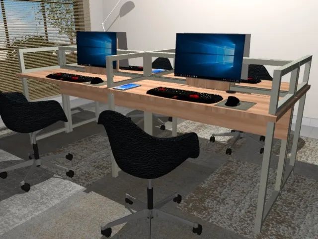 Estação Corporativa Office Work Delluxe. 16 Tomadas: L220CM X P120cm x A124cm   - Foto 3