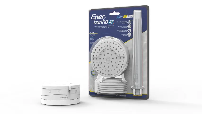 Kit Enerbanho 4T 5500W/127V + braço 30m