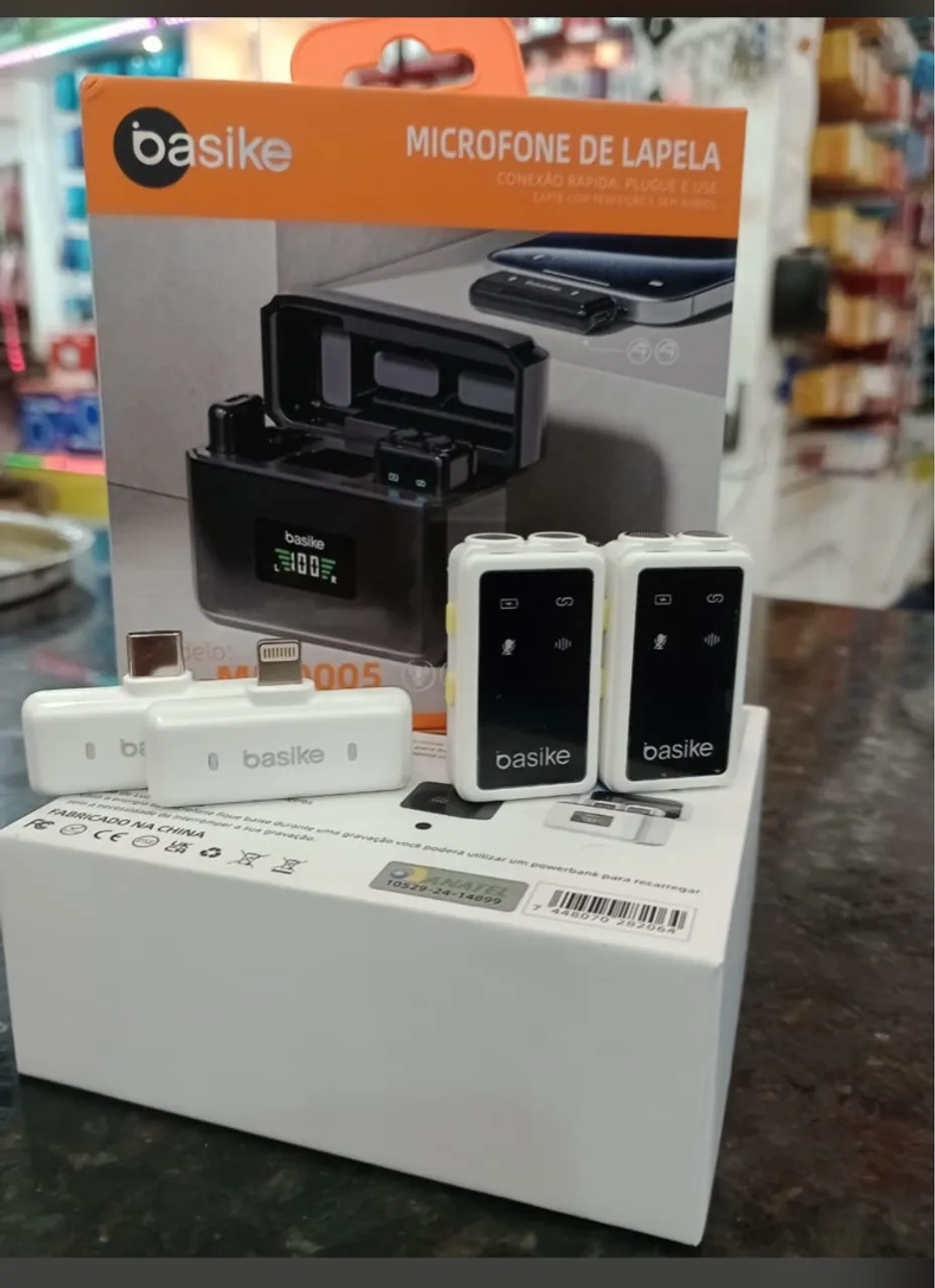 Microfone de Lapela Basike - Qualidade e praticidade!