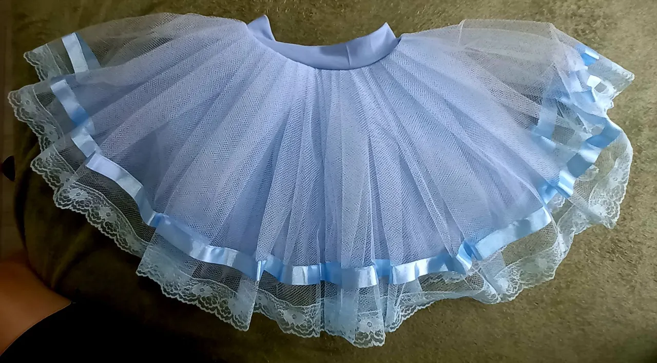 Saia Tutu ballet Infantil Azul Bebê 6 anos também p