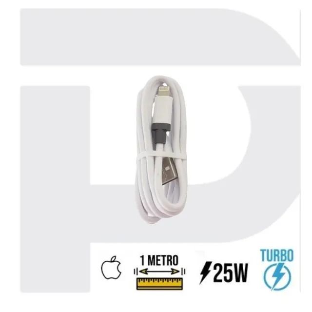 Cabo USB Lightning Turbo Celular iOS 1 Metro iPhone Carga Rápida - Foto 3