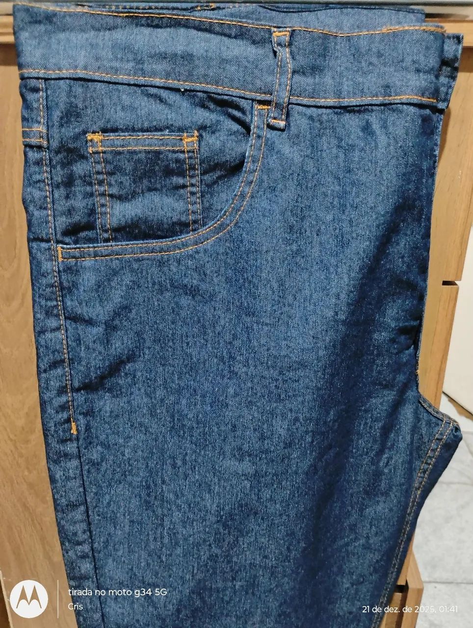 CALÇA JEANS STRESS BÁSICA NOVA - Foto 2