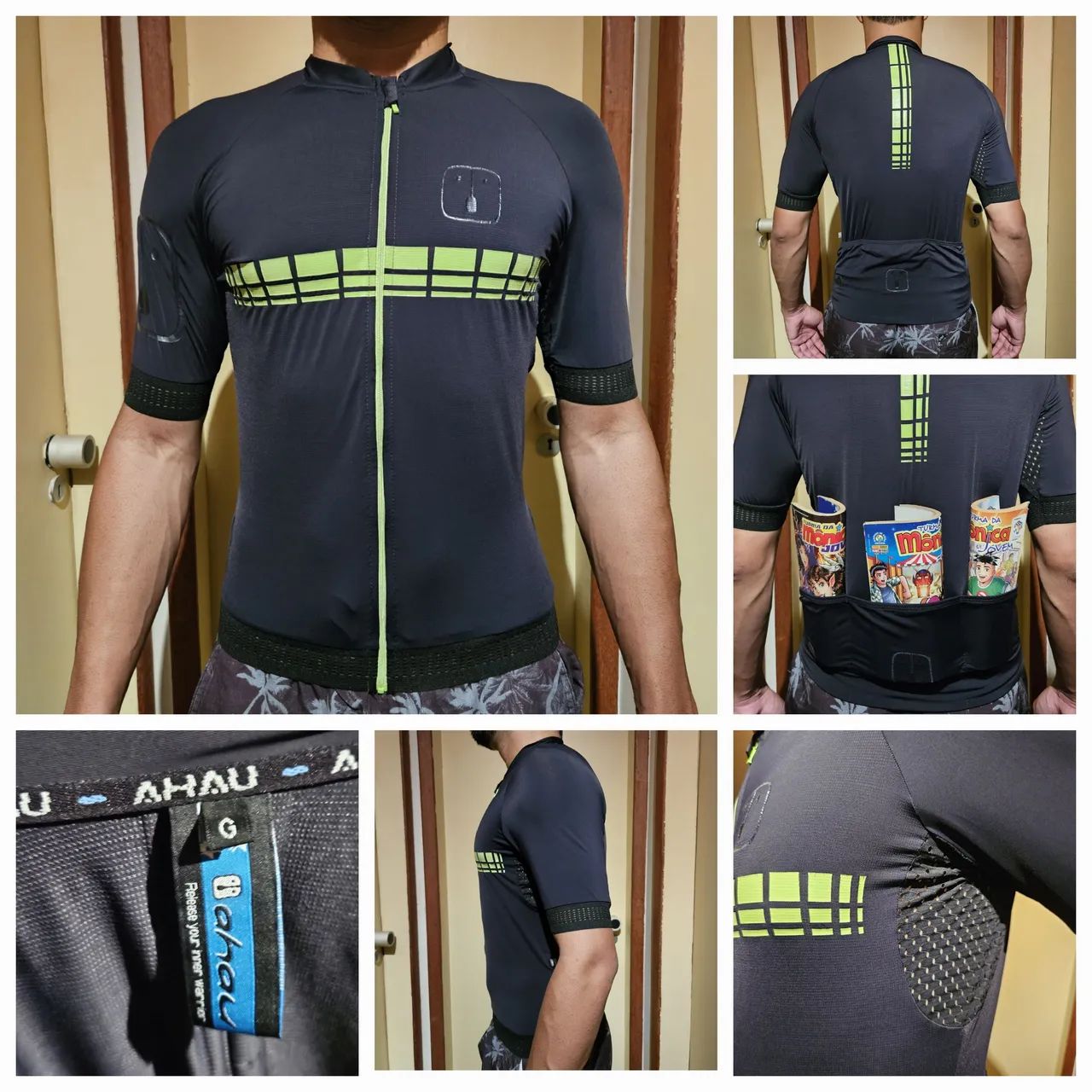 Camiseta G Ciclismo AHAU Racing Neon