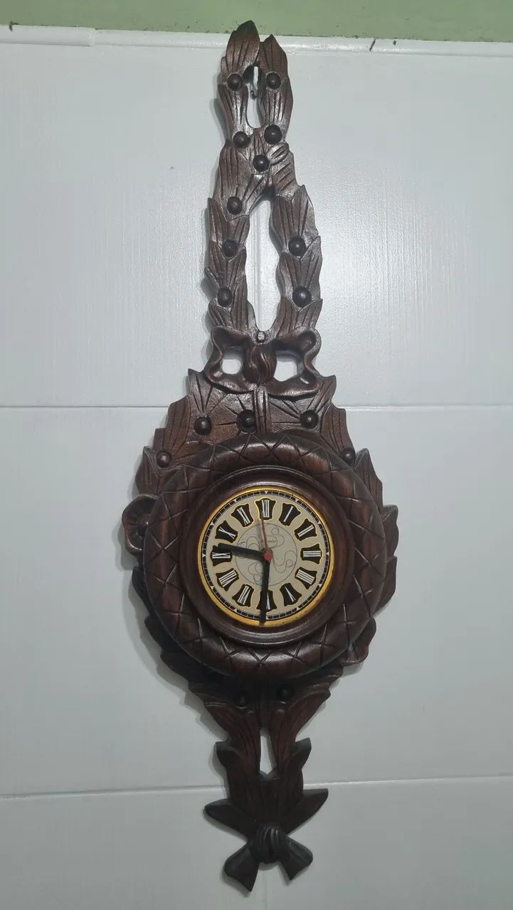 RELOGIO MADEIRA ANTIGO CLÁSSICO VINTAGE