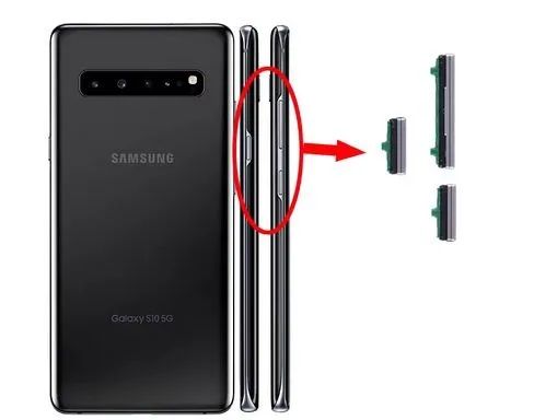 Botões Externos Botão Power E Volume Para S10 S10+ Plus Grafite