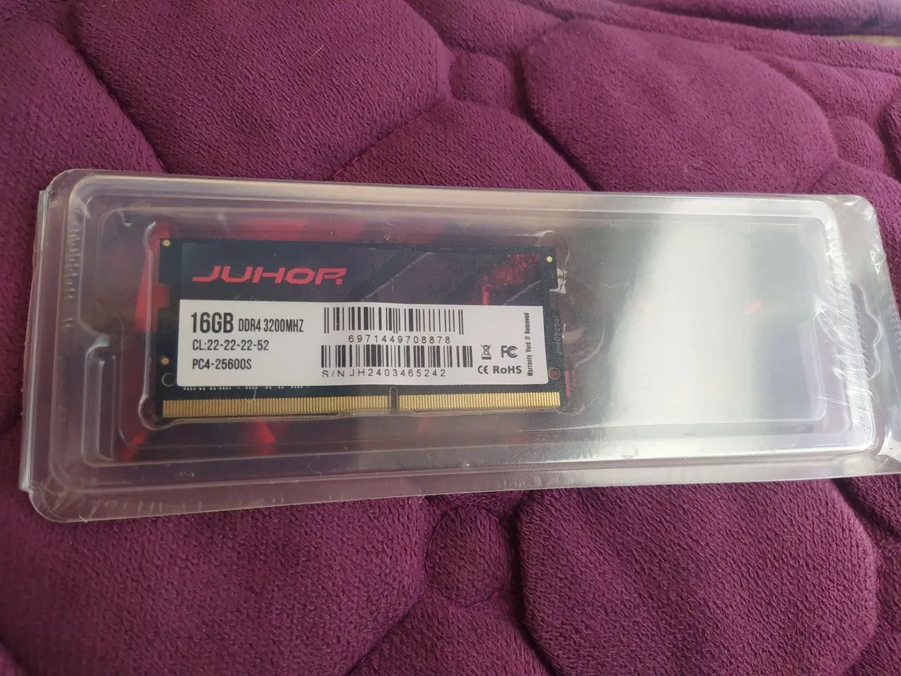 Memória RAM JUHOR 16GB DDR4 3200MHz