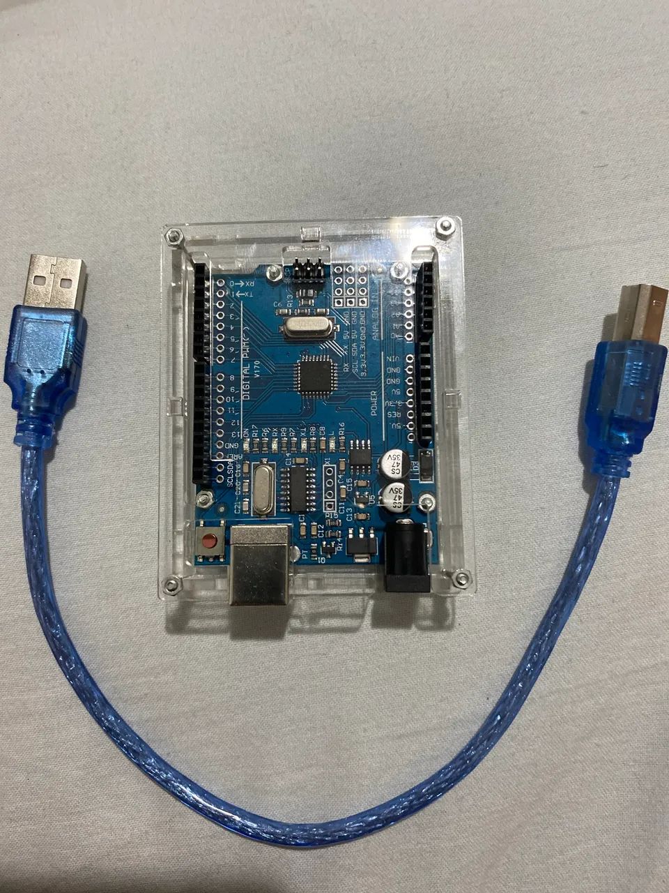 Arduino uno R3 com case acrílica - Peças de Hardware - Santa Branca ...